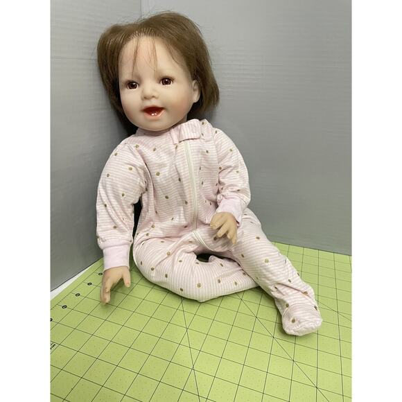 Kaydora Lifelike Realistic 20” Inch Handmade Vinyl Girl Baby Doll Rooted Hair - Picture 11 of 13